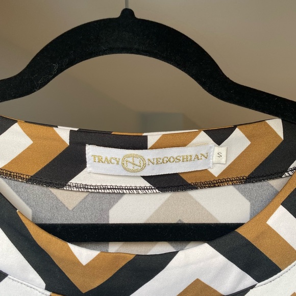 Tracy Negoshian Geometric Print Sheath Dress - Picture 2 of 3